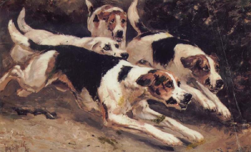 Johannes Frederik Hulk Some Dogs Germany oil painting art